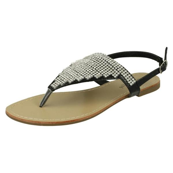 Savannah Ladies Savannah Toe Post Diamante Sandals