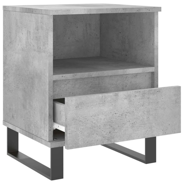 Berkfield Bedside Cabinet Concrete Grey 40x35x50 cm Engineered Wood