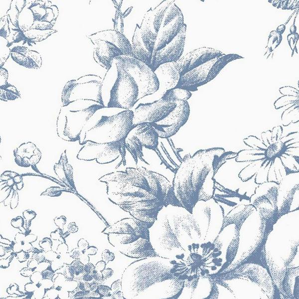 Laura Ashley Toile Delight Cornflower Blue Wallpaper
