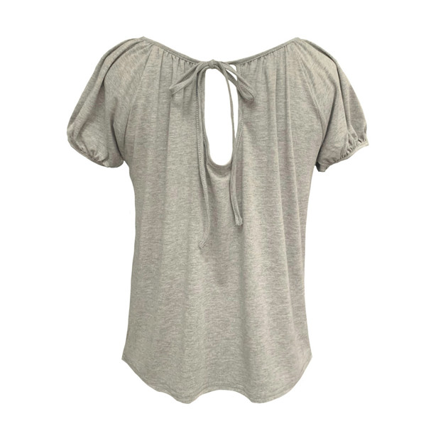 Frock Tales Posey Gathered Top - Grey Marl