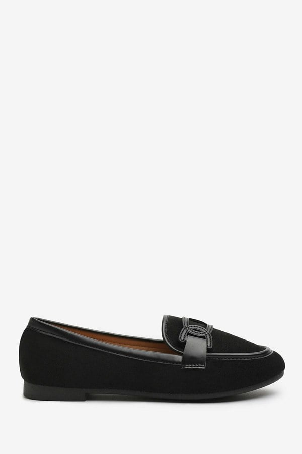 Where's That From Lizzo Slip on Trim Loafers With Accessory Detailing in Black