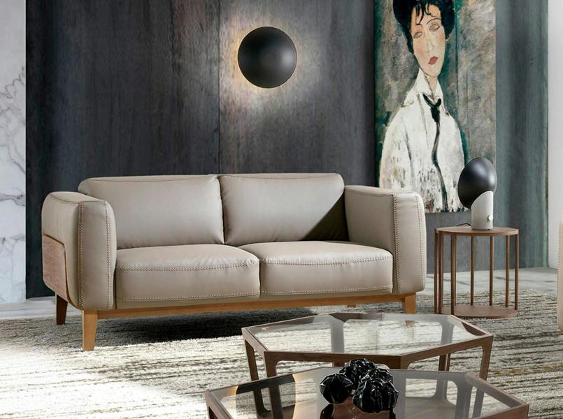 Angel Cerdá Mink leather sofa 6028/6029