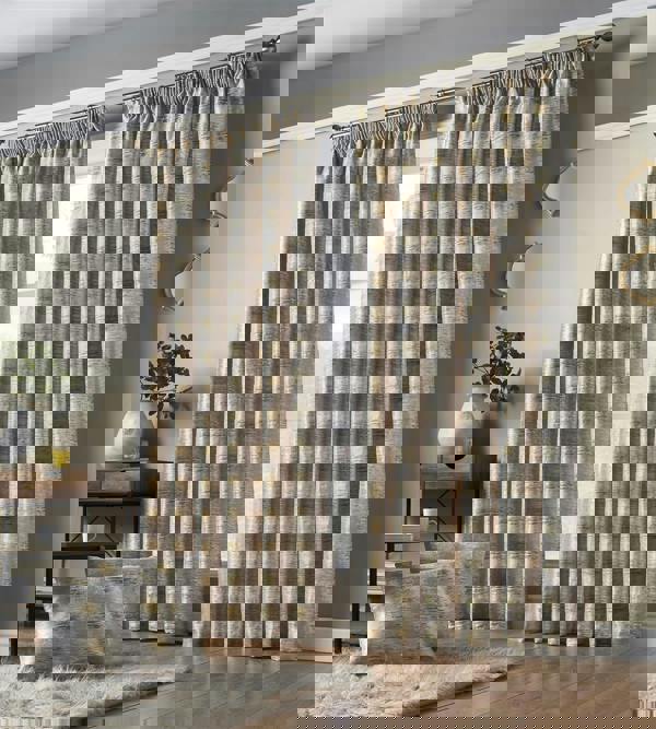 Luxury Living Reflect Jacquard Fully Lined Ready Made Pencil Pleat Curtains