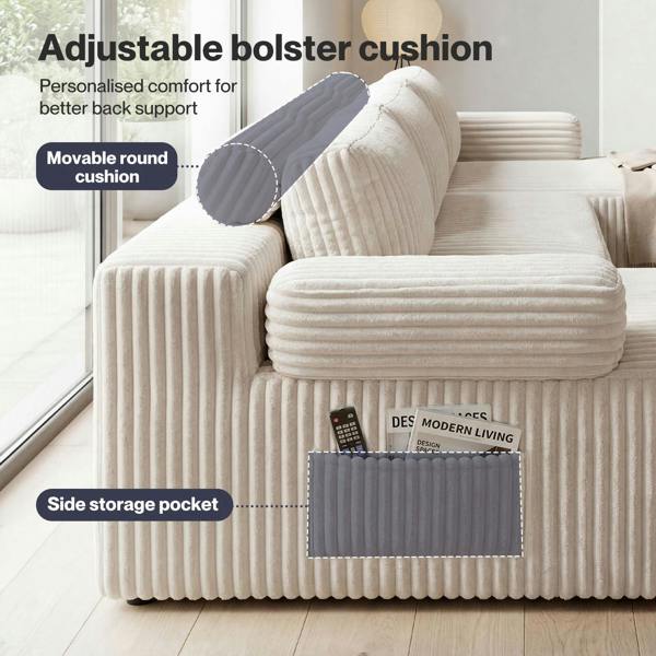 Levede Modular Sectional Sofa Convertible U Shaped Sofa Corner Living Room