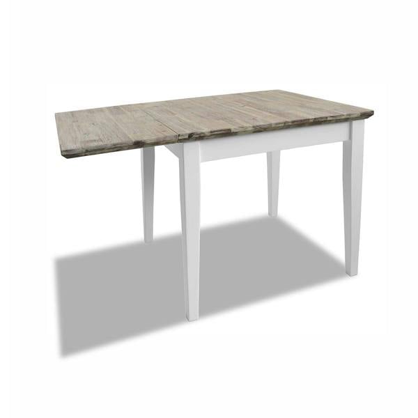 Statement Furniture Florence Square Extendable Kitchen Dining Table, Drop Down Leaf Small Table