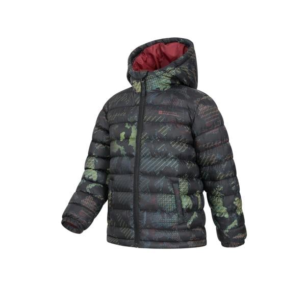 Mountain Warehouse Childrens/Kids Seasons Patterned Padded Jacket - Jet Black - 