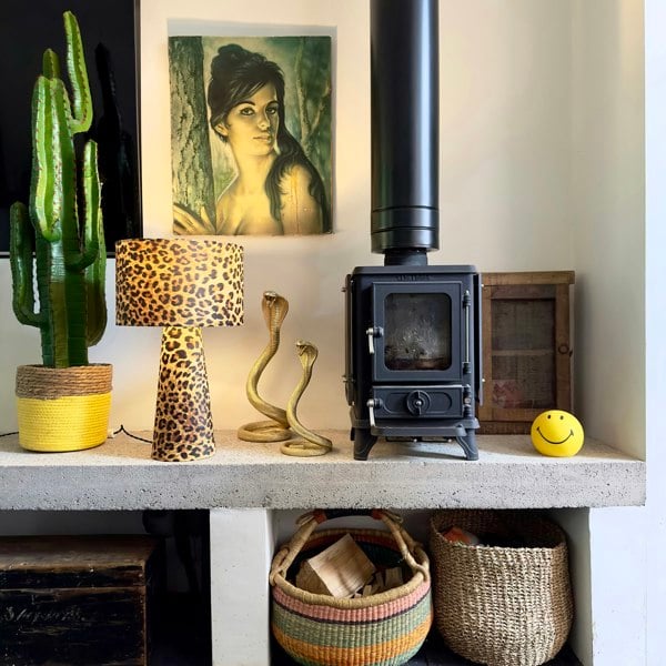 Handmade Luxe Leopard Print Retro Lamps - The Midi, Light on