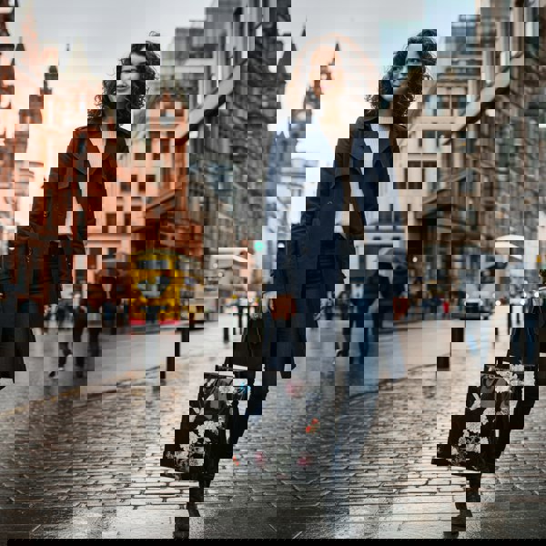 Kitise Patent Floral Butterfly Spacious Tote Shoulder Bag