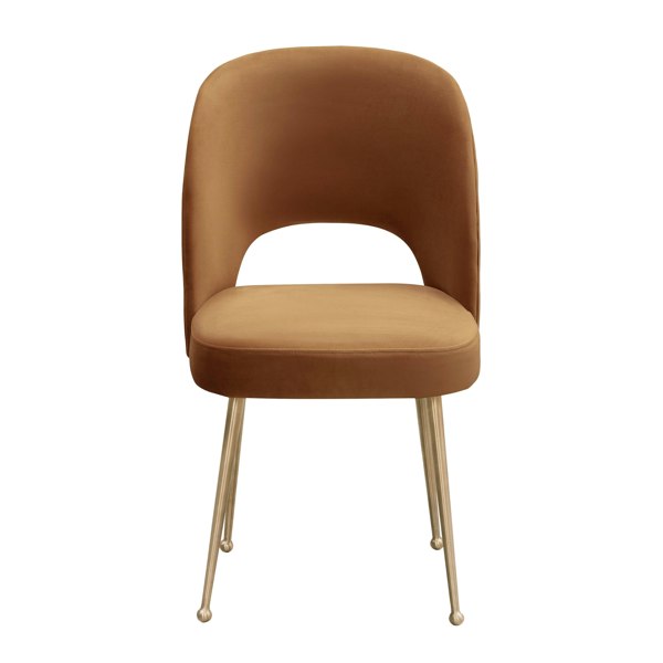 Furniture Edit Swell Cognac Velvet Chair