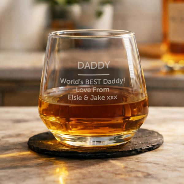 Abode Home & Gifts Personalised Milestone Whisky Glass | Custom Engraved Birthday Tumbler