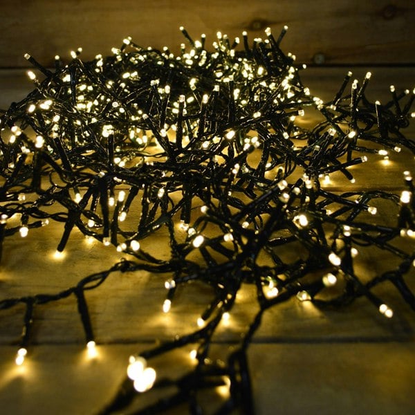Samuel Alexander 1000 LED 25m Indoor Outdoor Christmas Multi Function Mains Operated String Lights with Timer in in Warm White