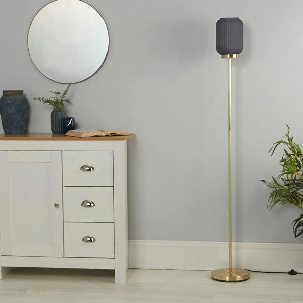 FROSTED FLOOR LAMP NAVY