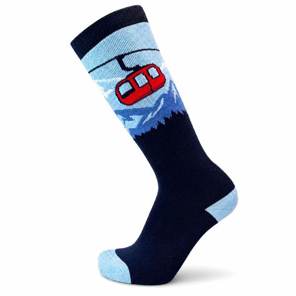 Lotus Ski Cable Car Ski Socks - Blue/Red