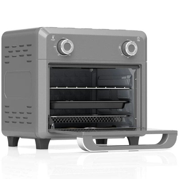Bobobiy 10L Air Fryer Oven, Mini Oven, Grill, Roast, Bake, with Adjustable Temperature, Timer, 1000W, Grey