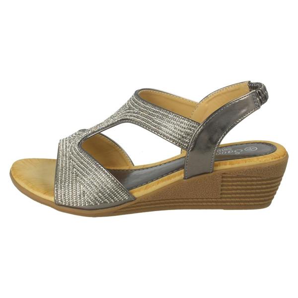 Savannah Ladies Savannah Wedge Heeled Sandals F12131