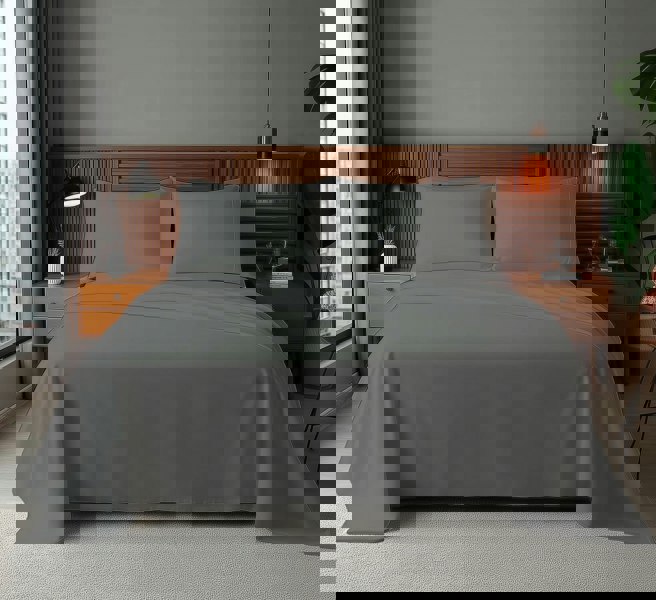 Snug City Microfibre Soft Touch Flat Sheet Plain Dyed Bed Linen