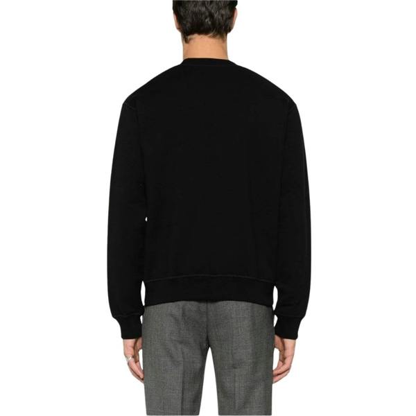 DSQUARED2 D2 Sequin Logo Black Crew Neck Jumper M