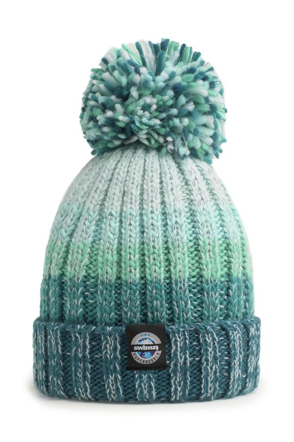 SuperBobble Andrea Hall Alpine Lakes Beanie Bobble Hat - Blue