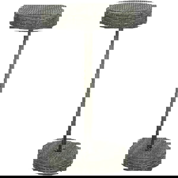 Berkfield Garden Table Grey 60.5x106 cm Poly Rattan