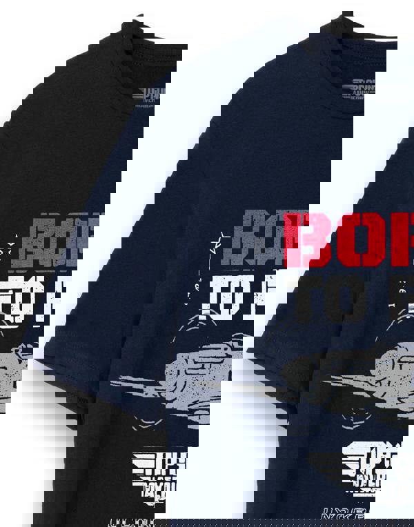 Top Gun Mens Blue Born To Fly Graphic Print Short Sleeved T-Shirt