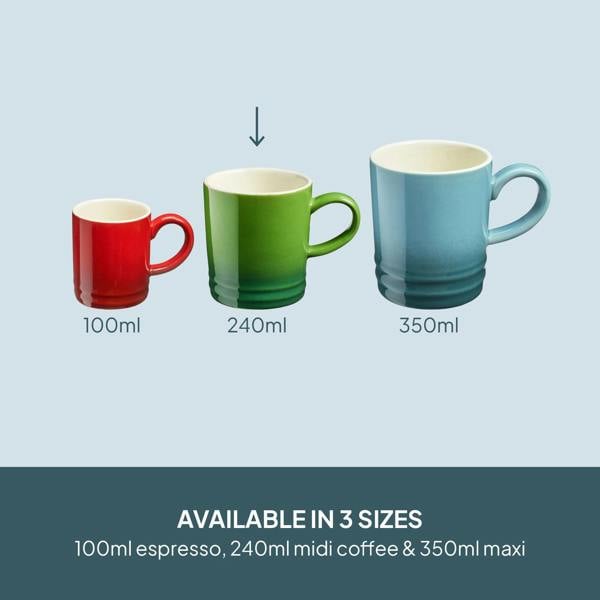 Cooks Professional 6 Piece Midi Coffee Mug Set | 240ml | Multi-Colour