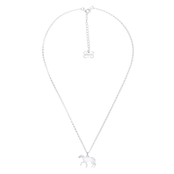 Great Dane Silhouette Silver Necklace - Personalised - MYLEE London