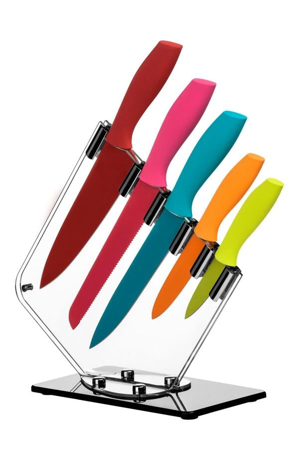 Tyri 5pc Multi Colour Soft Grip Handle Knife Set
