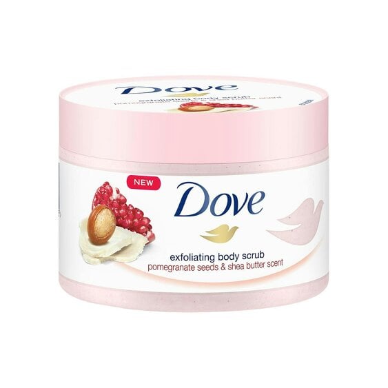 Dove Exfoliating Body Scrub with Pomegranate Seeds & Shea Butter Scent 225ml 4pk