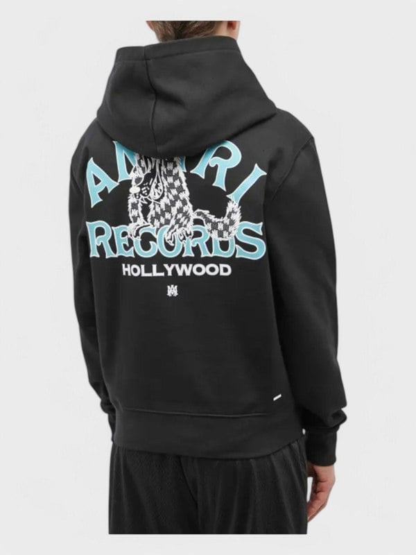 Amiri Records Wolf Hoodie Black - Supplied FashionAmiri