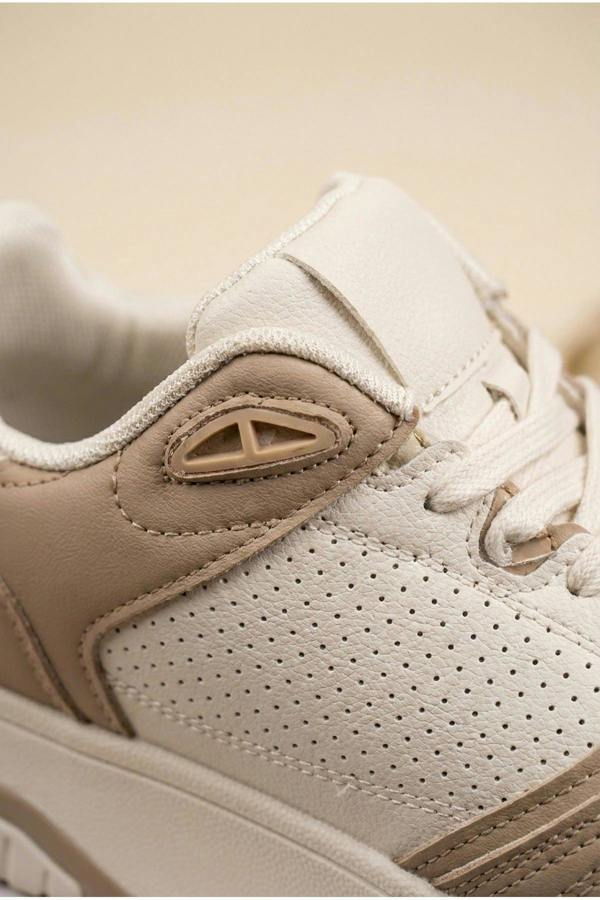 Cordelia Two Tone Panel Chunky Trainers - Beige