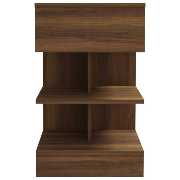 Berkfield Bedside Cabinet Brown Oak 40x35x65 cm Engineered Wood