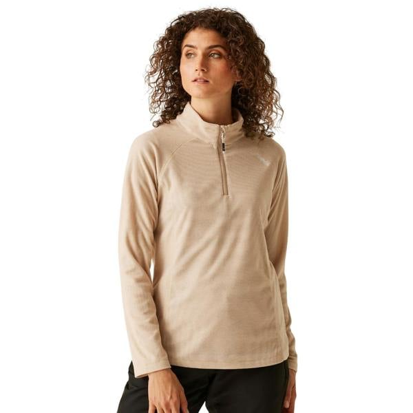 Regatta Great Outdoors Womens/Ladies Montes Half Zip Fleece Top - Warm Taupe/Blanc De Blanc - 