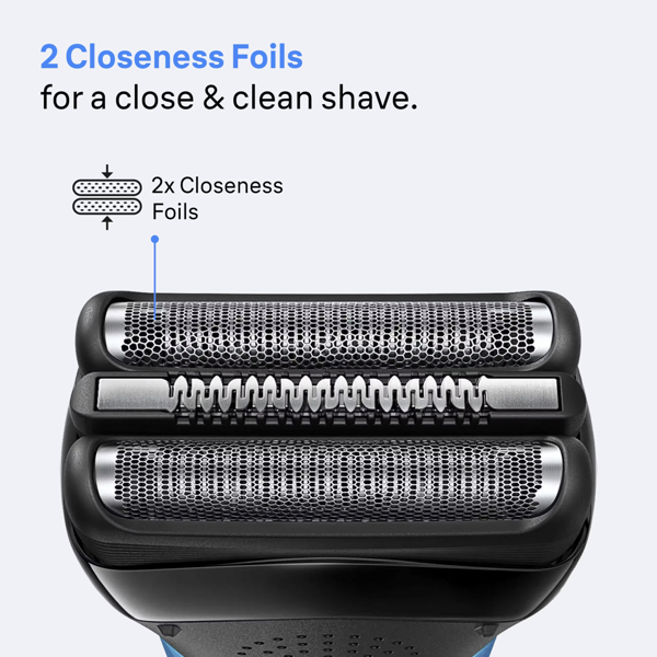 Braun Series 3 310 Electric Shaver, Wet & Dry Razor for Men - Black/Blue