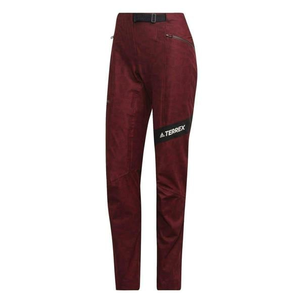 Adidas Womens/Ladies Slim Hiking Trousers - Red - 