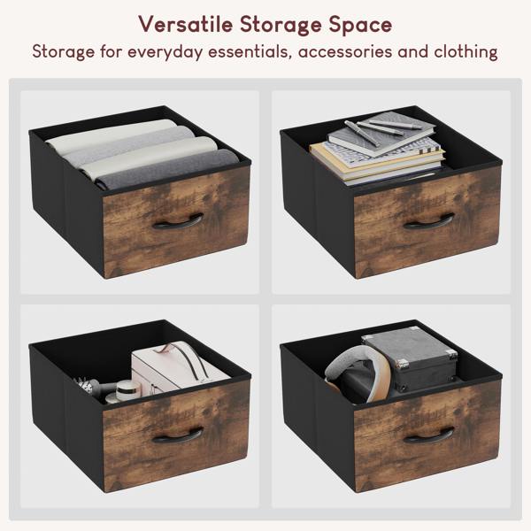 Vida Designs Chorley 10 Drawer Fabric Drawer Chest, Beige & Grey Wood