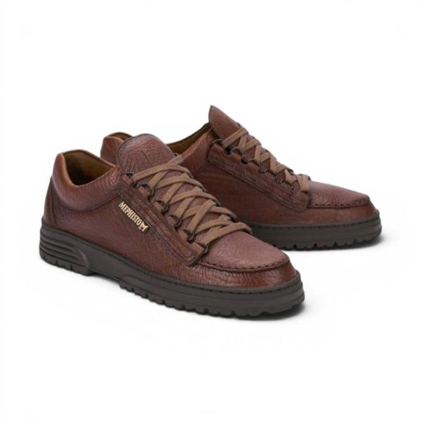 Mephisto Cruiser Men's Leather Chestnut Brown Walking Shoes - Mamouth 742
