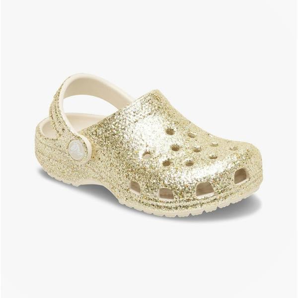 Crocs Crocs CLASSIC CHUNKY GLITTER Girls Clogs Sandals Sandstone