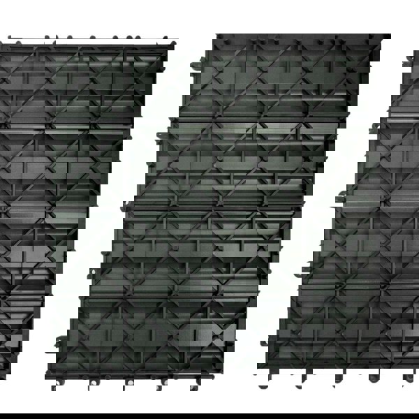 Monstershop 66 x WPC Decking Floor Tiles 30x30cm - Grey
