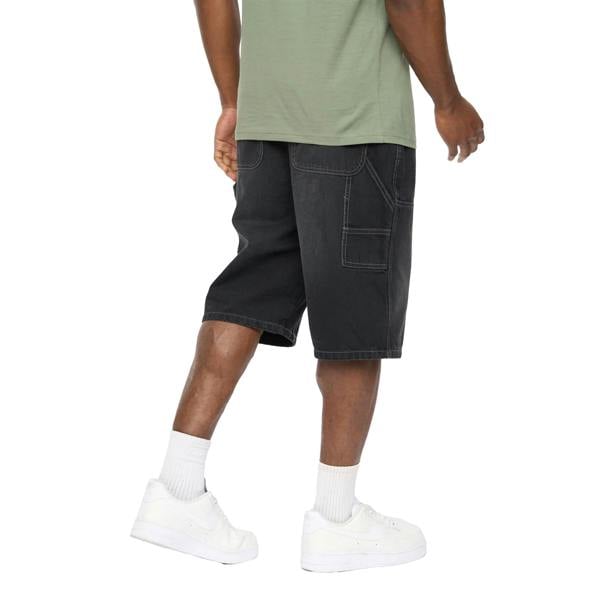 Crosshatch Mens Teleman Denim Shorts - Charcoal - 