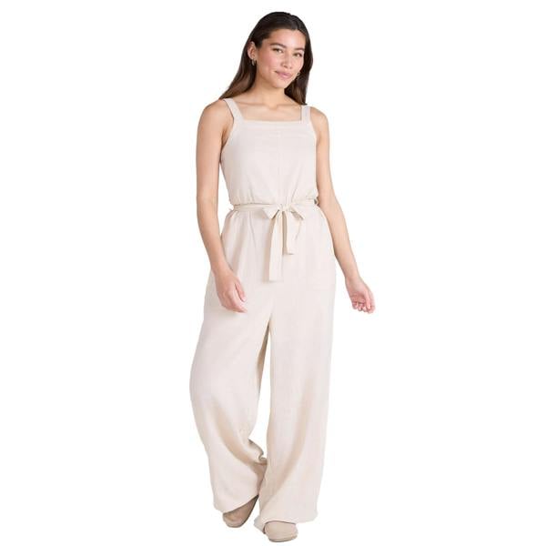 Animal Womens/Ladies Becca Linen Jumpsuit - Beige - 