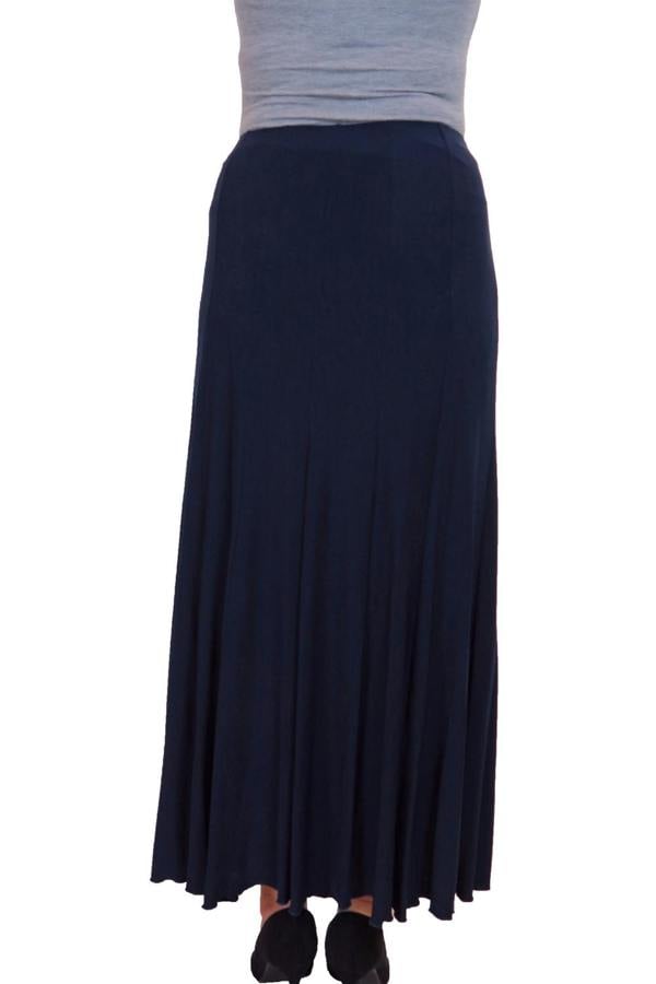 Paulo Due Women's Panelled 38" Elastic Waist Maxi Skirt