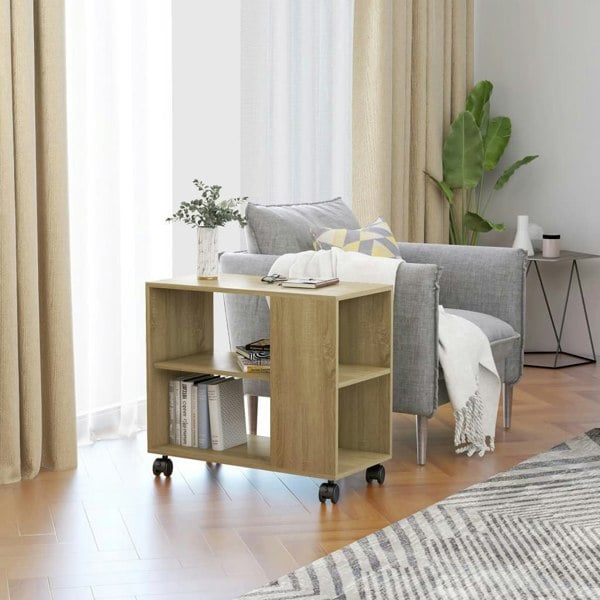 Berkfield Side Table Sonoma Oak 70x35x55 cm Engineered Wood