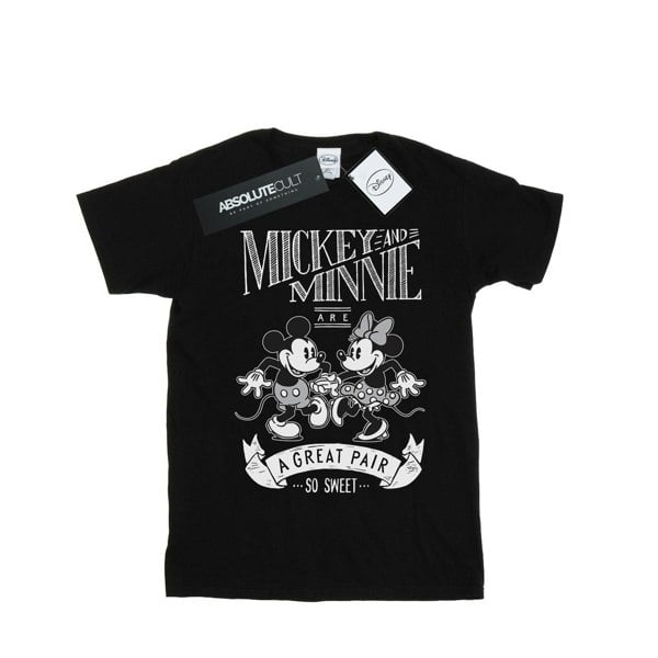 Disney Mens Mickey And Minnie Mouse Great Pair T-Shirt - Black