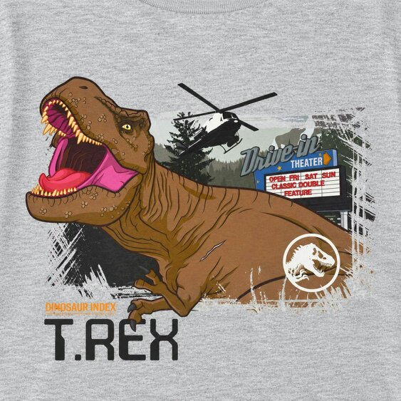 Onomato! Jurassic World Boys T-Rex 100% Cotton Pyjama Set 11-12 Years Grey