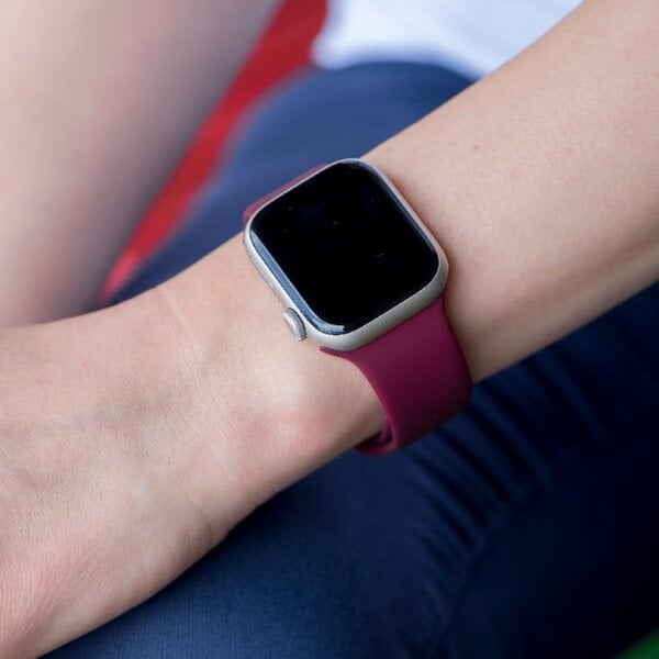 The Colourful Aura Multicolour Iwatch Silicone Strap Band FOr Apple Watch Series - Maroon
