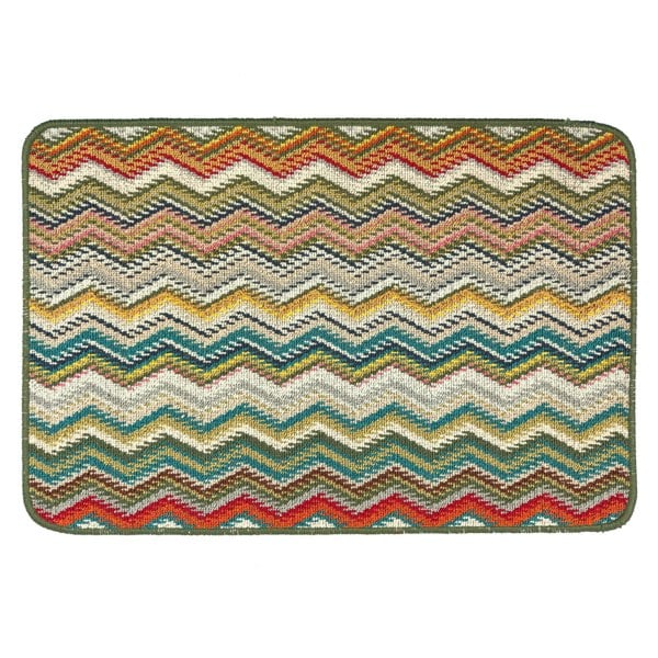 My Mat Stain Resistant Candy Multi Green Zigzag