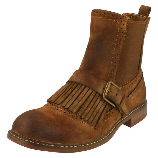 Down to Earth Ladies Down To Earth Flat Ankle Boots