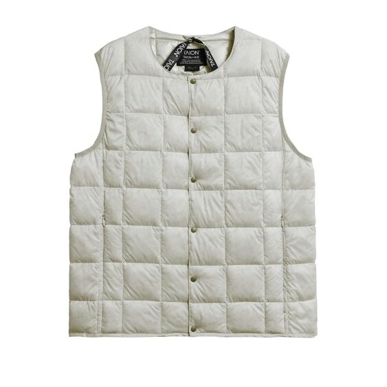 TAION Original Crew Neck Down Vest - Ice Grey