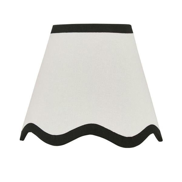 Pagazzi Lighting Ripple Candle Shade Off White/Black 15Cm