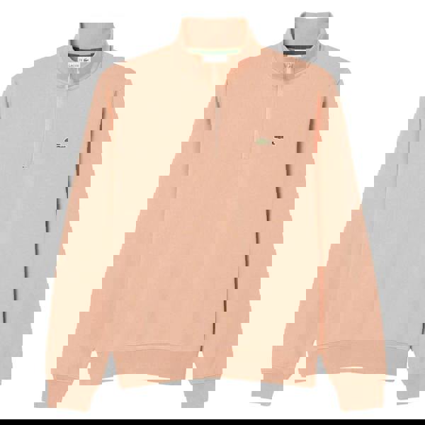 Lacoste Mens Fleece Zipped Sweatshirt - Pinkish - 